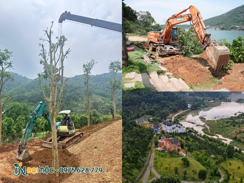Thực hiện xử lý nền đất đồi có nhiều sỏi đá